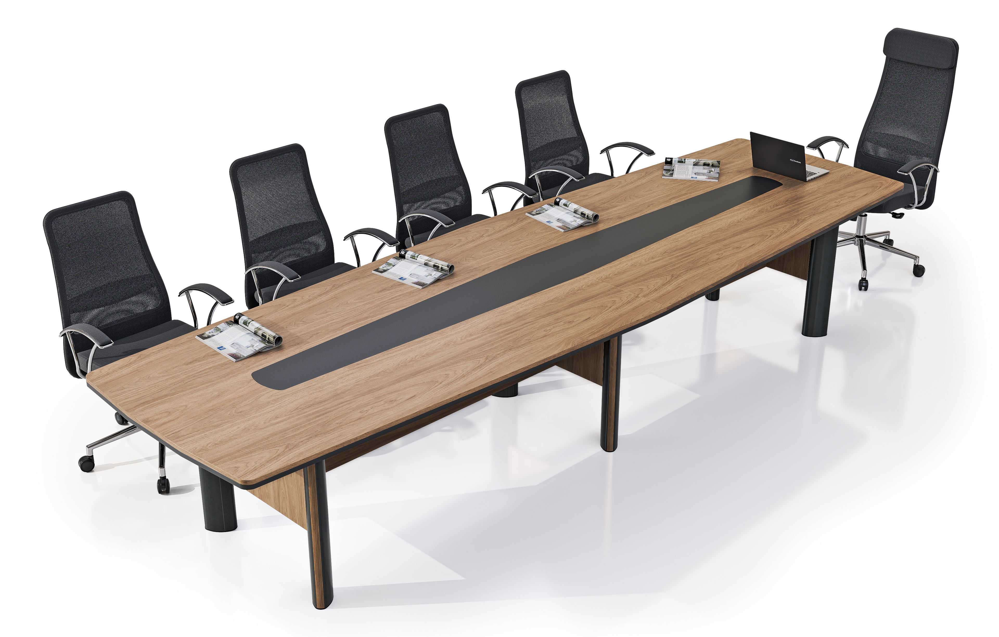 Konfull Meeting Tables Morina Toplantı / Egzotik Meşe-Antrasit Gri